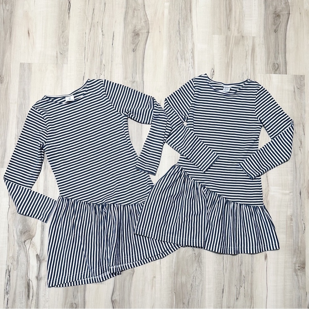 FLORENCE EISEMAN Stripe Knit Dress With‎ Asymmetrical Hem